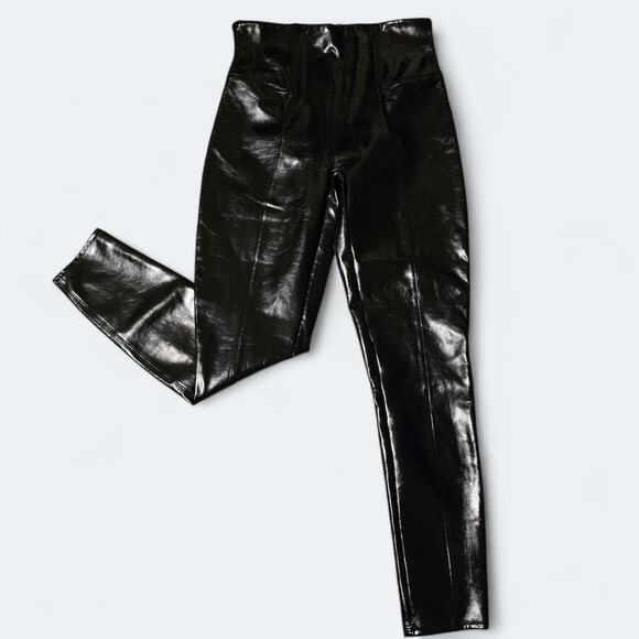 Spanx Pants - SPANX Patent Leather Leggings High Shine Womens Size Large